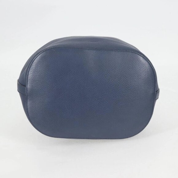 GUCCI Bamboo Hand Bag Leather 2way Blue Gold - Picture 5 of 16